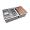 Ruvati 28-inch Workstation Sink 60/40 Double Bowl Undermount Low Divide 16 Gauge Stainless Steel RVH8341 - alternate 7